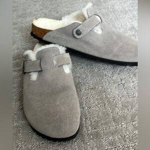 Birkenstock shearling Boston slippers size 40 women's